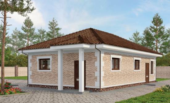 070-005-П Проект гаража из кирпича Моршанск | Проекты одноэтажных домов от House Expert