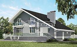190-006-Л Проект двухэтажного дома с мансардным этажом, гараж, красивый дом из газосиликатных блоков Тамбов, House Expert