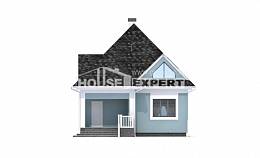 110-001-Л Проект двухэтажного дома мансардой, бюджетный коттедж из теплоблока Моршанск, House Expert