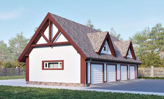 145-002-Л Проект гаража из пеноблока Тамбов | Проекты домов от House Expert