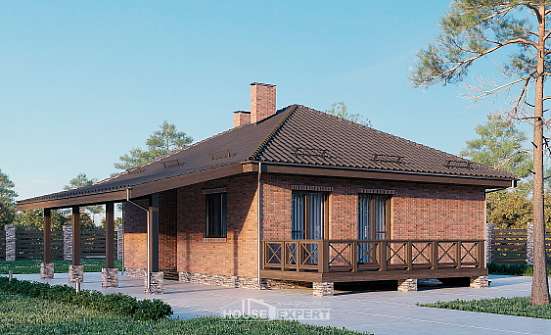 070-006-Л Проект одноэтажного дома, недорогой коттедж из газобетона Моршанск | Проекты домов от House Expert