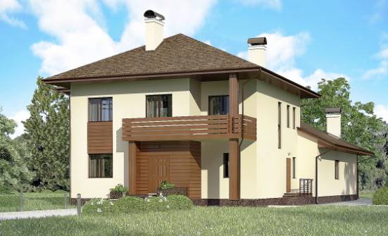 300-001-П Проект двухэтажного дома, красивый загородный дом из кирпича, Мичуринск