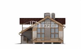 165-002-П Проект двухэтажного дома с мансардным этажом, гараж, скромный коттедж из бризолита Тамбов, House Expert