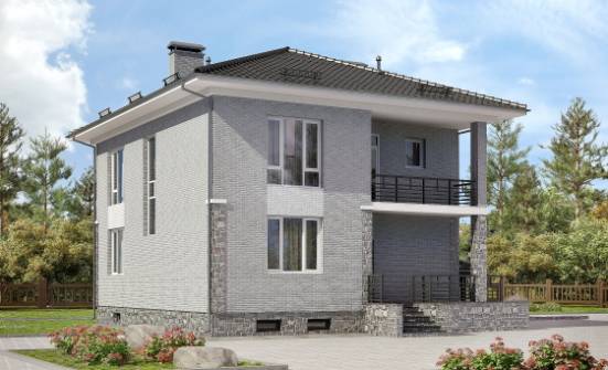 275-004-П Проект трехэтажного дома, гараж, уютный домик из кирпича, Тамбов
