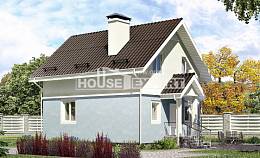 095-002-П Проект двухэтажного дома мансардой, скромный дом из блока, Моршанск
