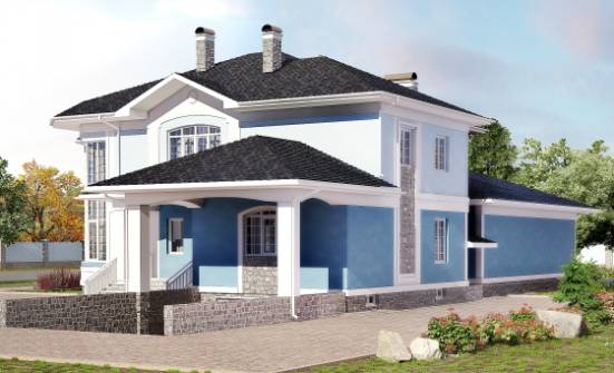 620-001-П Проект трехэтажного дома, гараж, уютный домик из газобетона Тамбов | Проекты домов от House Expert