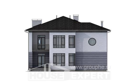 300-006-Л Проект двухэтажного дома, гараж, классический домик из кирпича, Мичуринск