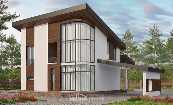 230-001-П Проект двухэтажного дома с мансардным этажом, красивый загородный дом из кирпича Моршанск | Проекты домов от House Expert