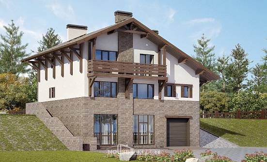 305-002-П Проект трехэтажного дома с мансардой, большой домик из кирпича Мичуринск | Проекты домов от House Expert
