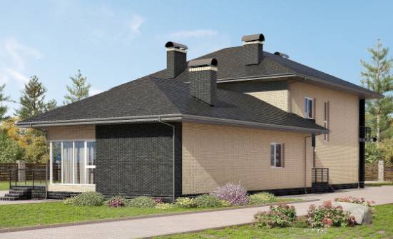 305-003-Л Проект двухэтажного дома, просторный загородный дом из поризованных блоков Моршанск | Проекты домов от House Expert