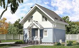 095-002-П Проект двухэтажного дома мансардой, доступный дом из поризованных блоков, Тамбов