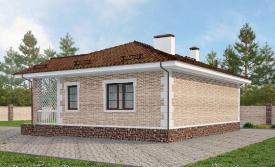 065-002-П Проект бани из кирпича Моршанск | Проекты одноэтажных домов от House Expert