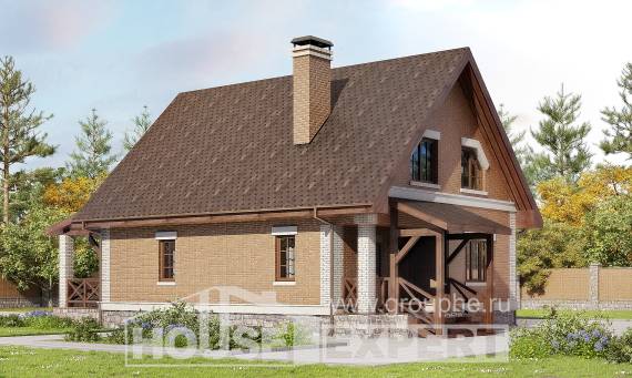 160-011-Л Проект двухэтажного дома с мансардой, доступный домик из пеноблока, Тамбов