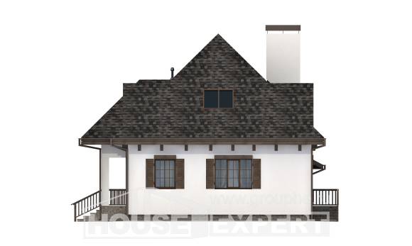 110-002-Л Проект двухэтажного дома мансардой, гараж, уютный загородный дом из пеноблока Тамбов, House Expert
