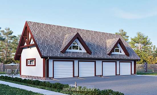 145-002-Л Проект гаража из пеноблока Тамбов | Проекты домов от House Expert