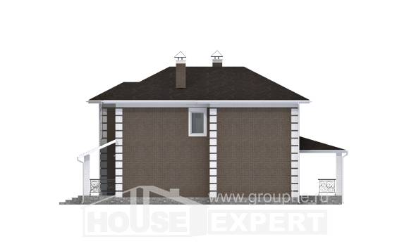185-002-П Проект двухэтажного дома, экономичный дом из твинблока Тамбов, House Expert