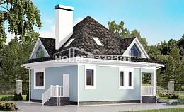 110-001-Л Проект двухэтажного дома с мансардным этажом, классический домик из теплоблока Моршанск, House Expert