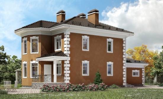 150-006-П Проект двухэтажного дома, гараж, бюджетный загородный дом из поризованных блоков Мичуринск | Проекты домов от House Expert