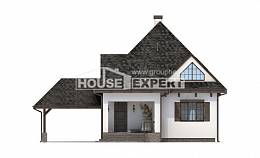 110-002-Л Проект двухэтажного дома с мансардным этажом и гаражом, доступный коттедж из пеноблока Тамбов, House Expert