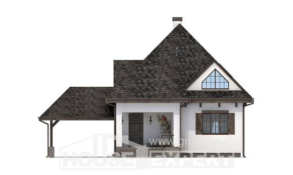 110-002-Л Проект двухэтажного дома с мансардным этажом и гаражом, доступный коттедж из пеноблока Тамбов, House Expert