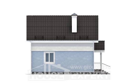095-002-П Проект двухэтажного дома с мансардным этажом, экономичный загородный дом из керамзитобетонных блоков, Тамбов