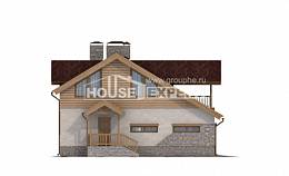 165-002-П Проект двухэтажного дома мансардой и гаражом, красивый коттедж из поризованных блоков Мичуринск, House Expert