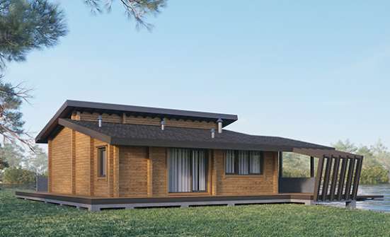 100-007-П Проект бани из дерева Тамбов | Проекты одноэтажных домов от House Expert
