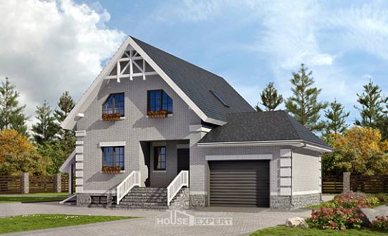 200-009-П Проект трехэтажного дома с мансардой, гараж, средний домик из газобетона Моршанск | Проекты домов от House Expert