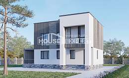 150-017-П Проект двухэтажного дома, компактный коттедж из газосиликатных блоков, Мичуринск