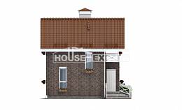 045-001-Л Проект двухэтажного дома с мансардным этажом, классический загородный дом из теплоблока Моршанск, House Expert