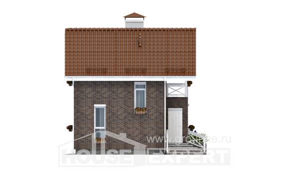 045-001-Л Проект двухэтажного дома с мансардным этажом, классический загородный дом из теплоблока Моршанск, House Expert