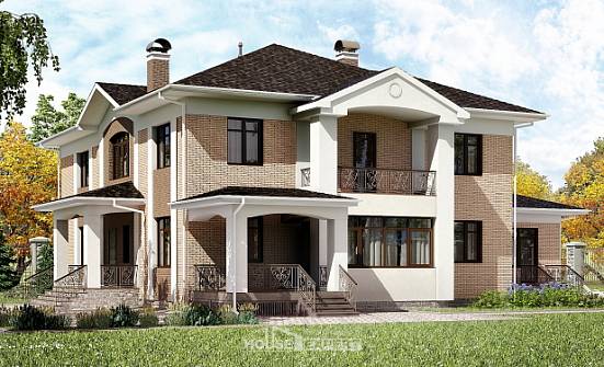 520-001-П Проект трехэтажного дома, красивый загородный дом из поризованных блоков Мичуринск | Проекты домов от House Expert