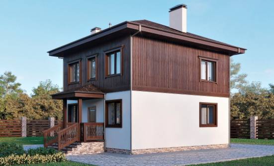 100-006-Л Проект двухэтажного дома, бюджетный домик из керамзитобетонных блоков Мичуринск | Проекты домов от House Expert